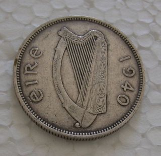 Ireland - Silver 1 Florin (2 Shillings) 1940 - Km 15 photo
