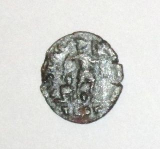 Roman Emperor Valens—ad 364 - 78—ancient Bronze Coin—dragged Captive & Christogram photo