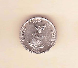 Us Philippines 1938 M 20 Centavos Silver Coin photo