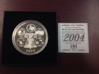 4oz.  999 Silver State Quarter Commemorative,  2004 - Limited Edition photo