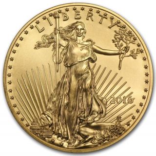 2016 1/4 Oz $10 Gold American Eagle Coin Brilliant Uncirculated photo