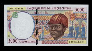 Central African States 5000 Francs 2000 Equatorial Guinea Pick 504nf Unc. photo