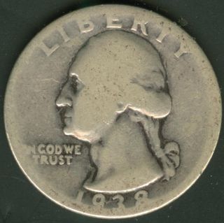Washington Quarter Dollar - 1938 P - Philadelphia photo