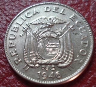 1946 Ecuador 20 Centavos In Au photo
