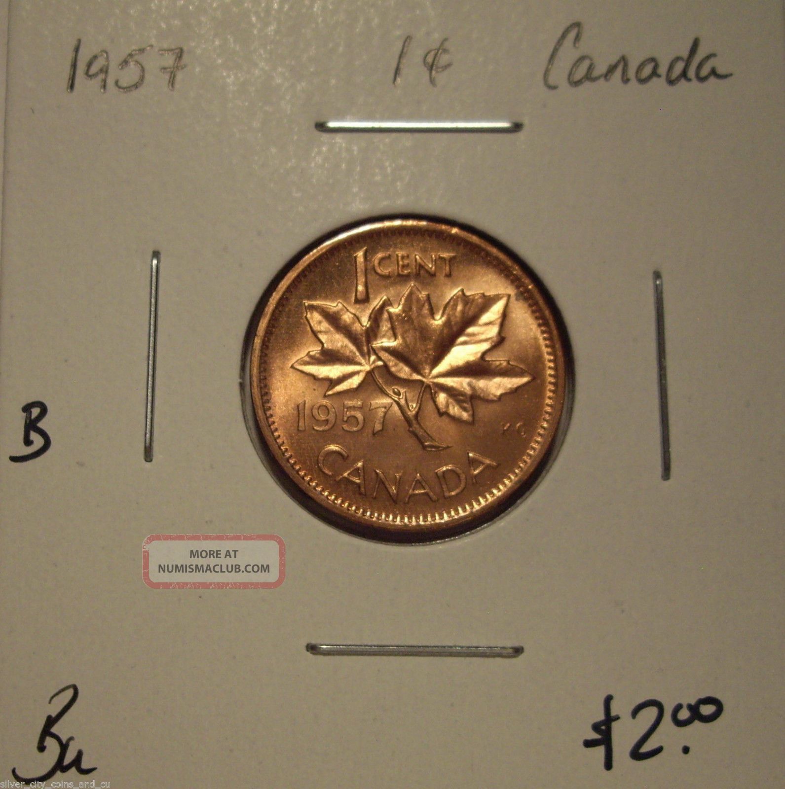 B Canada Elizabeth Ii 1957 Small Cent - Bu Coins: Canada photo