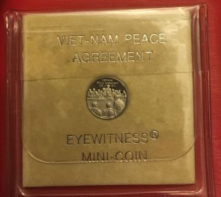 Franklin Vietnam Peace Agreement 10 Mm Platinum Mini Coin photo