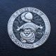 Double - Sided Silver Carved Half Dollar Coin.  Alice In Wonderland. Exonumia photo 1