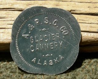 1914 Glacier - Excursion Inlet Ak Alaska & Puget Sound Canning Co Scarce Token photo