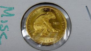 2015.  999 Gold 1/10 Oz.  Pg&g Gold Prospector Round - Pm - 1071 photo