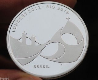 Brazil 2016 Olympic Games Coin Plated Souvenir London 2012 Rio 2016 photo