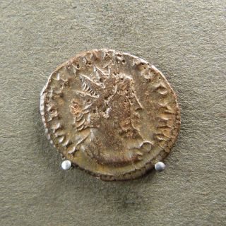 T2 - Gallic Empire Tetricus Ar Antoninianus.  Cologne,  272 - 273 A.  D.  Hilaritas photo