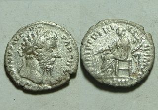 Rare Ancient Roman Silver Coin Marcus Aurelius Denarius photo