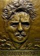 Swedish Playwriter Novelist Painter August Strindberg 83x109m 1973 Bronze Medal Exonumia photo 1