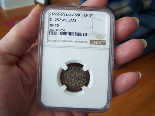 (1066 - 87) England Penny S - 1257 William I Ngc Holder Graded Xf 45 photo