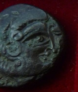Celtic Billon Stater Amorican Tribe Channel Isles.  Stylized Head / Horse 75 - 50bc photo