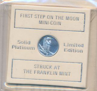 Platinum 1969 Franklin First Step On Moon Commemorative Round - photo