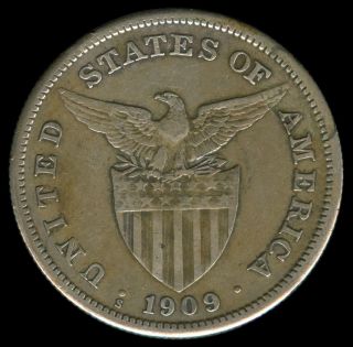 1 Peso 1909 - S Us Philippine Silver Coin 8 photo