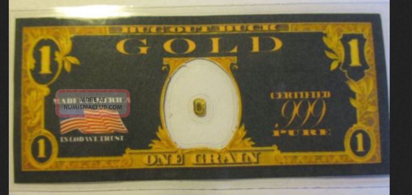 1 Grain Gold 24k Gold.  9999 Pure Au Bullion Minted Bar W/coa A - Gold photo