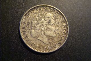 Netherlands 1 Gulden 1957 Silver photo