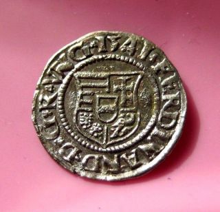 Medieval Silver Coin Of Ferdinand I 1526 - 1564 - Madonna And Child 1541 photo