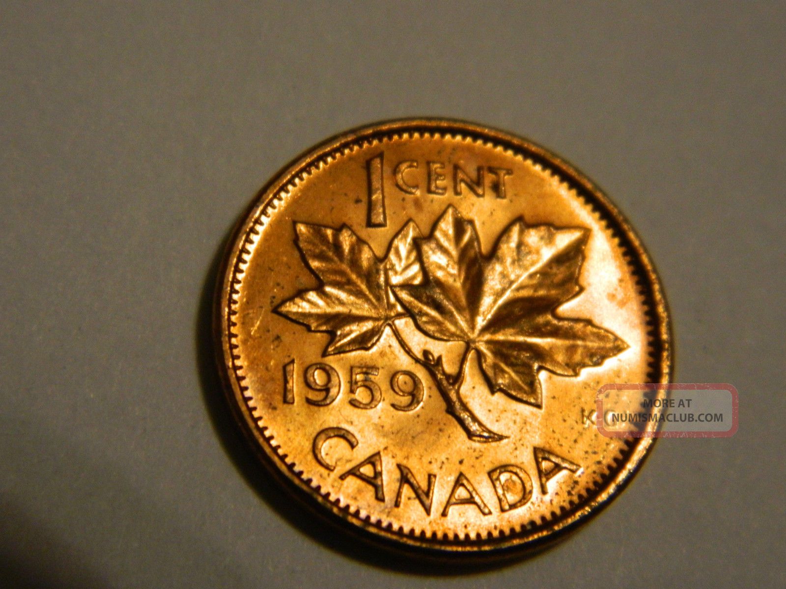 1959 Canada One Cent Penny Red Ms/unc - - Nr Coins: Canada photo
