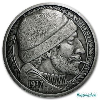 Hobo Nickel Antique Proof The Fisherman 1 Oz.  999 Silver – Low Mintage Of 1,  000 photo