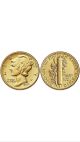 Ultra Rare 2016 Gold Mercury Dime.  Very Low Mintage Gold photo 1