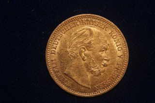 1878 A Germany - Prussia.  5 Mark.  Gold. photo