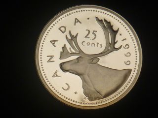1999 Canada 25 Cents Proof Silver.  925 Rcm - Only 95 000 Minted photo
