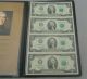2003 Thomas Jefferson Uncut Sheet 4) $2 Dollar Bills World Reserve $28.  88 Small Size Notes photo 4