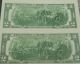 2003 Thomas Jefferson Uncut Sheet 4) $2 Dollar Bills World Reserve $28.  88 Small Size Notes photo 5