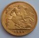 Great Britain - Australia 1/2 Gold Sovereign 1908 3.  99 Gr.  0.  1177 Oz.  0.  917 Gold Coins: World photo 1