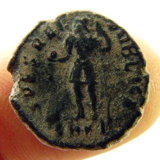 Emperor Ad Roman Bronze Coin Antique Old Roman Soldier photo