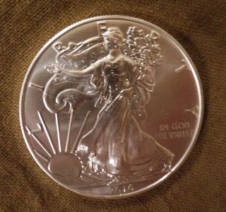2013 Silver American Eagle - - 1 Oz.  Pure Silver - - Mirror Sheen photo