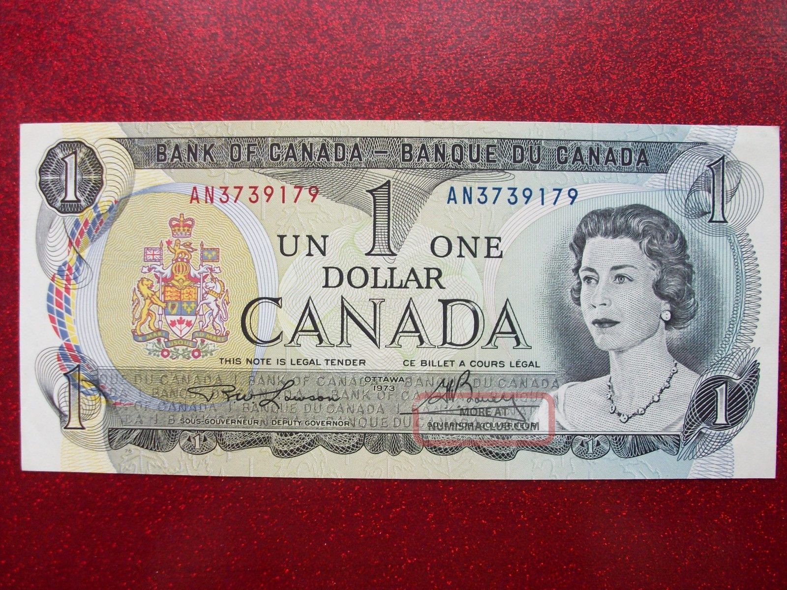 Canadian Two Dollar Bill Value 1986 Serial Number 1973 Uncirculated 