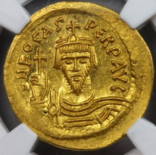 Gold Solidus Ad602 - 610 Mintstate Byzantine Phocas Uncirculated Ngc Luster photo