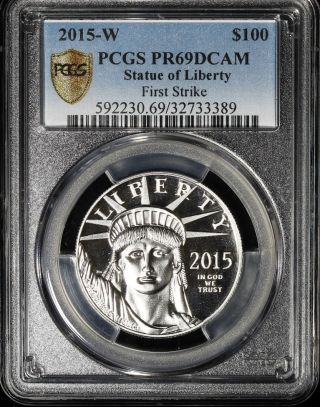 2015 - W Pcgs Pr69dcam Platinum Eagle Awesome Low Mintage Coin First Strike photo