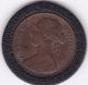 1863 Queen Victoria Large One Penny (1d) Bronze Coin UK (Great Britain) photo 1