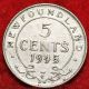 1945 - C Newfoundland 5 Cents Silver Foreign Coin S/h Coins: Canada photo 1