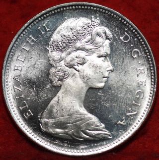 Uncirculated 1966 Canada Silver $1 Foreign Coin S/h photo