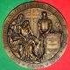Religious / Jesus / The Judge Of Jesus / Pilatos Bronze Medal By Antunes/ 3.  5´´ Exonumia photo 1