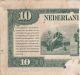 Netherlands Indie Saneering / Half Note 10 Gulden Nica 1943 Asia photo 1