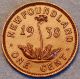 Canada.  Newfoundland.  1 Cent George Vi 1938.  Km 18 Coins: Canada photo 1