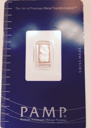 1 Gram Pamp Suisse Fine Platinum 999,  5 Bar photo