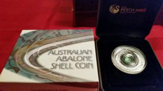2014 Australia Abalone Shell 1oz Silver Proof Coin - Perth photo