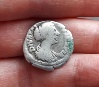 Roman Denarius Silver Coin Annia Faustina 138 - 141 Ad 5 photo