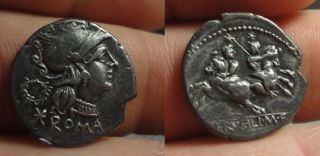 Denarius Servilius: C Serveili M F,  Ancient Roman Coin,  Scarse Rare Typ,  Silver photo