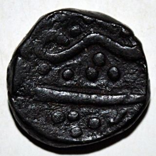 Indian Janjira Island Sidi Muhammad Ibrahim Khan Ii Copper Coin Very Rare - 6.  71gm photo