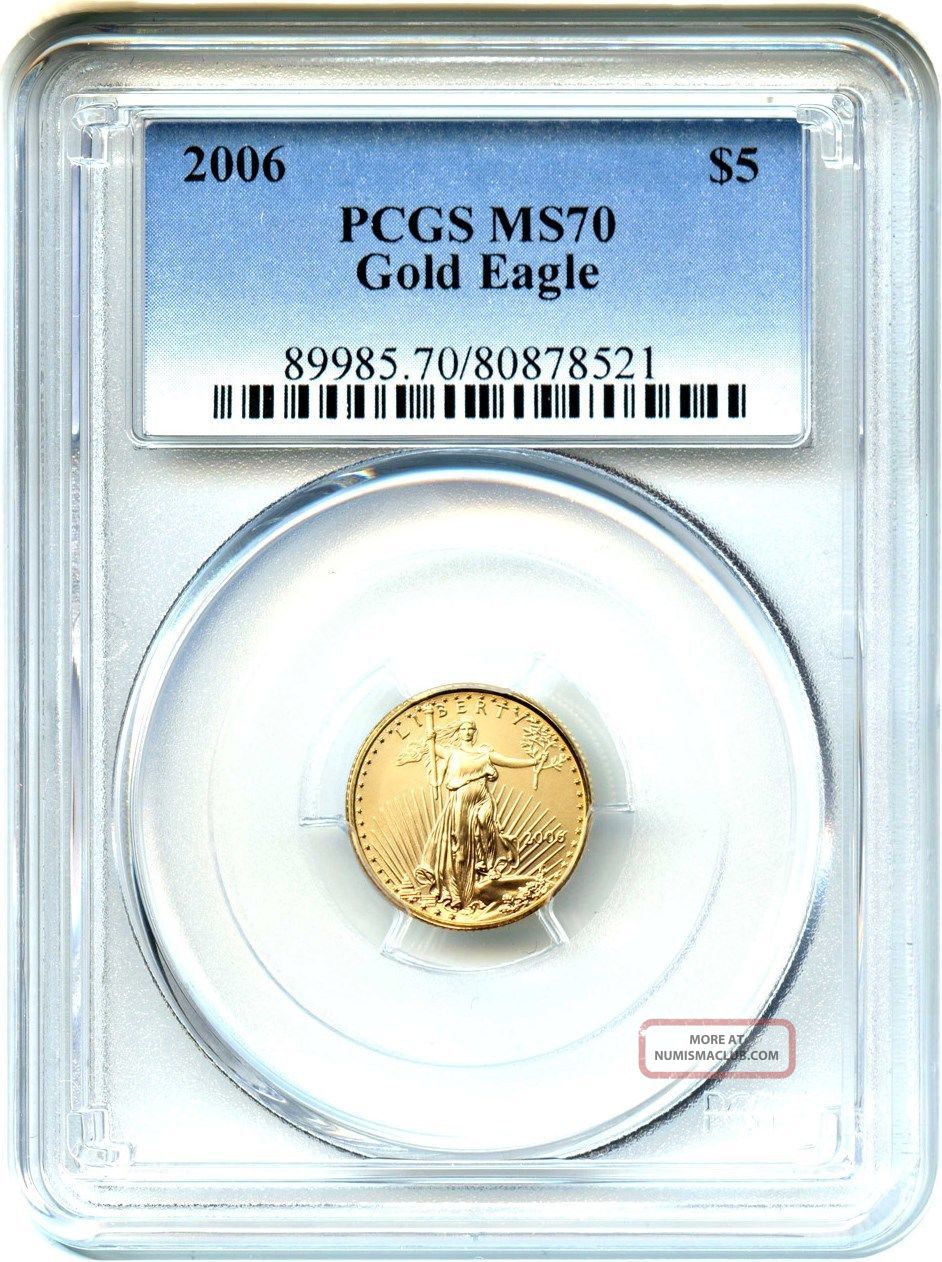 2006 Gold Eagle $5 Pcgs Ms70 - American Gold Eagle Age Gold photo