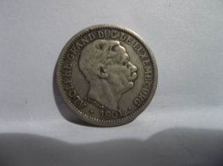 Luxembourg 10 Centimes,  1901,  Xf photo